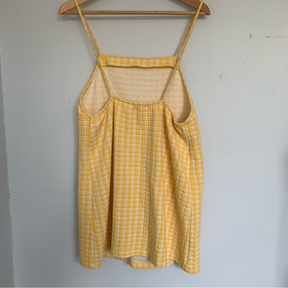 ZARA YELLOW GINGHAM MINI DRESS - Picture 10 of 12